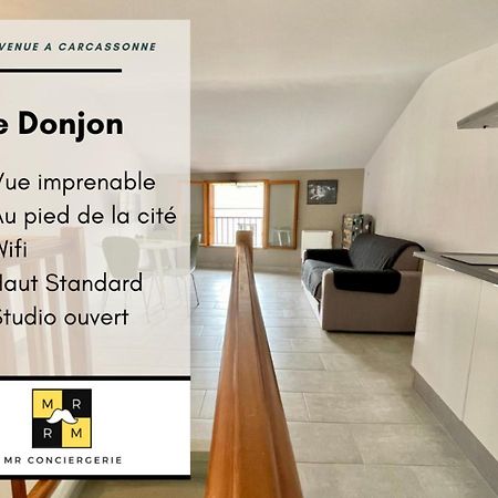 Le Donjon - Vue Cite Pied Cite Medievale Neuf Carcassonne Exterior foto