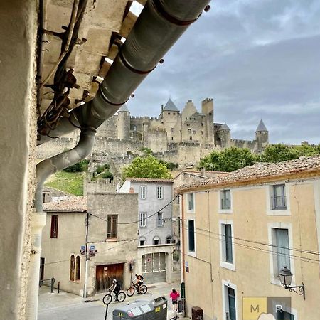 Le Donjon - Vue Cite Pied Cite Medievale Neuf Carcassonne Exterior foto